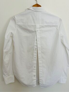 Rag & Bone White Cotton Back Button Poplin Blouse XS